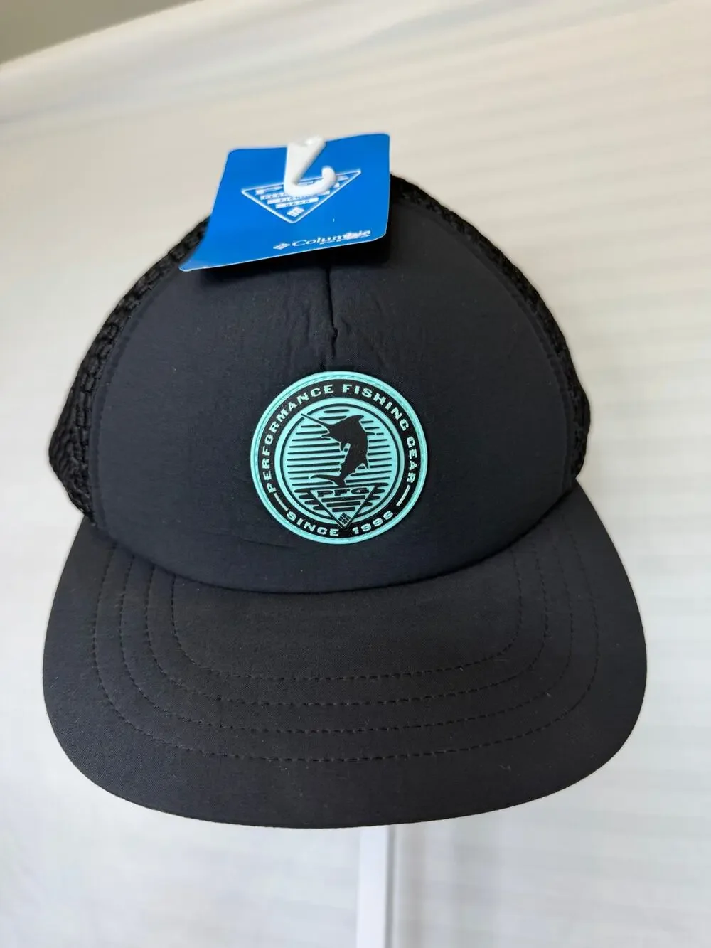 NWT Columbia PFG Performance Fishing Gear Trucker Hat Black Snapback MSRP $30